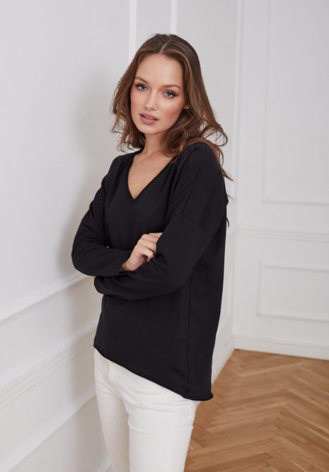BLUZKA ELLA CZARNA - ZDJĘCIE 2