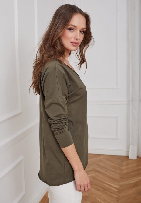 BLUZKA ELLA KHAKI - ZDJĘCIE 2