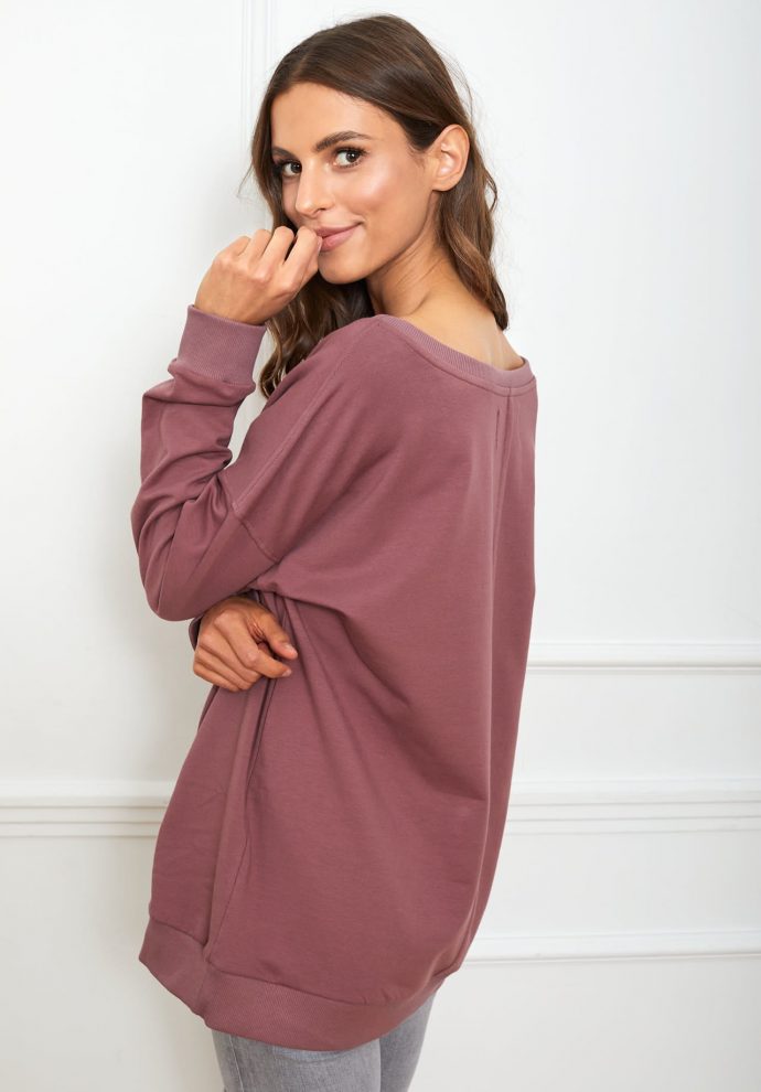 BLUZA SIENNA ŚLIWKOWA - ZDJĘCIE 2