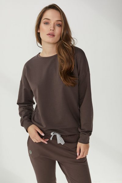 minimalistyczna bluza Ana czekoladowa