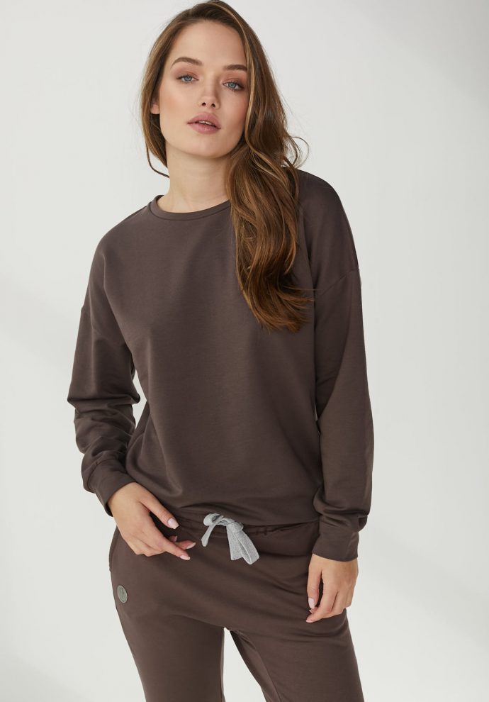 minimalistyczna bluza Ana czekoladowa