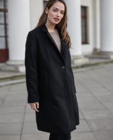 klasyczny płaszcz margot czarny zdjęcie 5