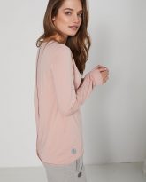 bawełniana bluzka emma jasno różowa zdjęcie 2