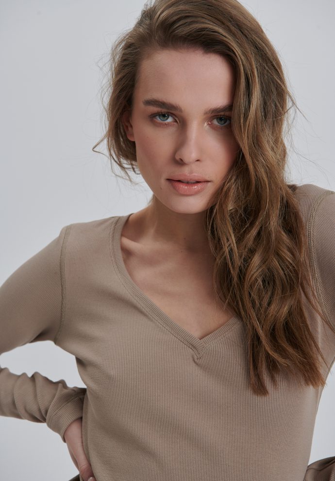 bluzka sara taupe zdjęcie 2