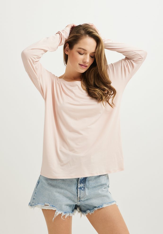 bluzka emilly modal jasno rózowa zdjęcie 2
