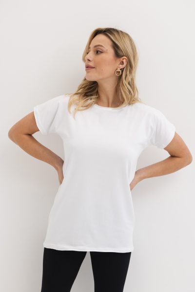 t-shirt lily biały