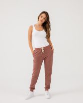 lekkie spodnie joggers koniak zdjęcie 2