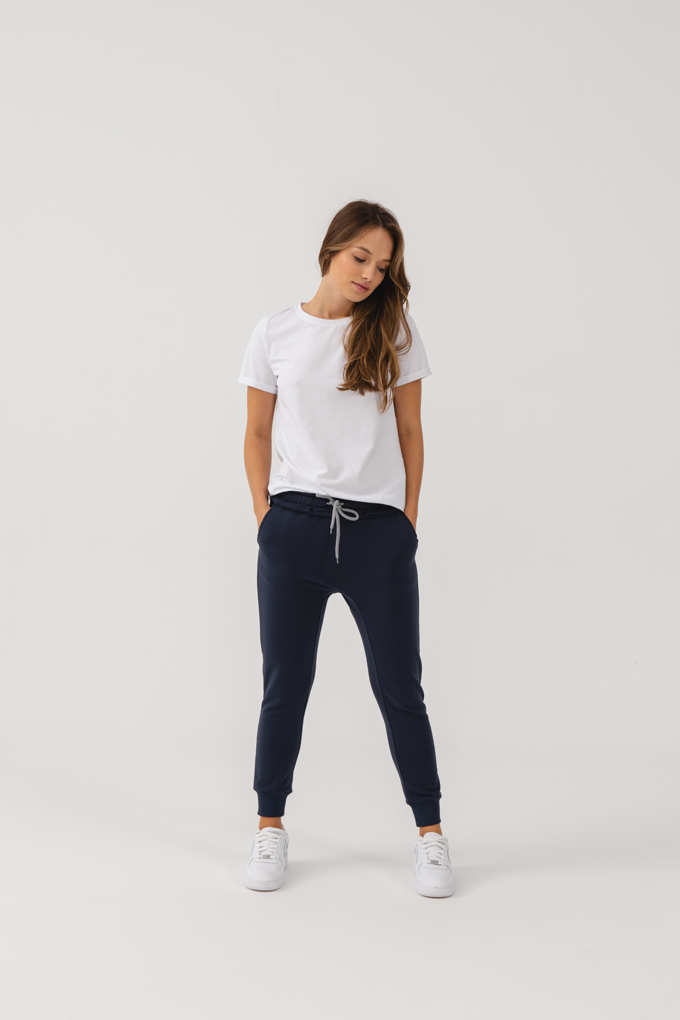 spodnie baggy navy