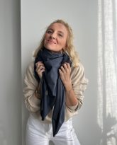 chusta navy duża zdjęcie 2