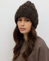 wełniana czapka prince czekoladowa