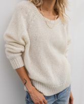 wełniany sweter grace ecru zdjęcie 5