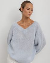 wełniany sweter stacy błękitny zdjęcie 9