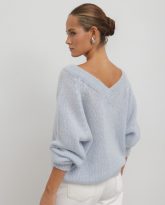 wełniany sweter stacy błękitny zdjęcie 10