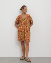 sukienka bali pomarańczowo- beżowa zdjęcie 3