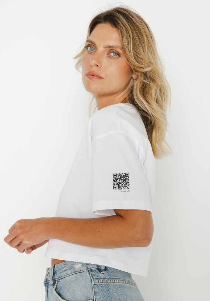 t-shirt penny qr biały zdjęcie 2