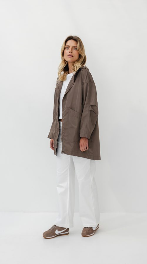 KURTKA PRZECIWDESZCZOWA NIKI KAKAO ZDJĘCIE 3