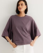 t-shirt luna lawendowy