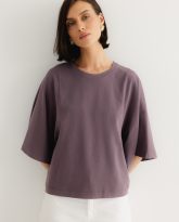 t-shirt luna lawendowy