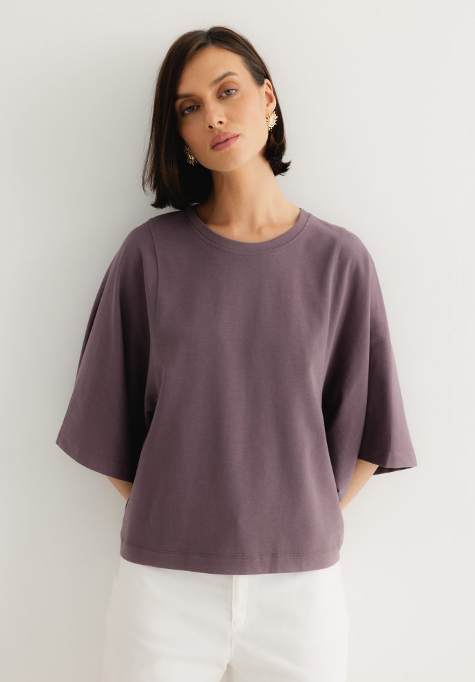 t-shirt luna lawendowy