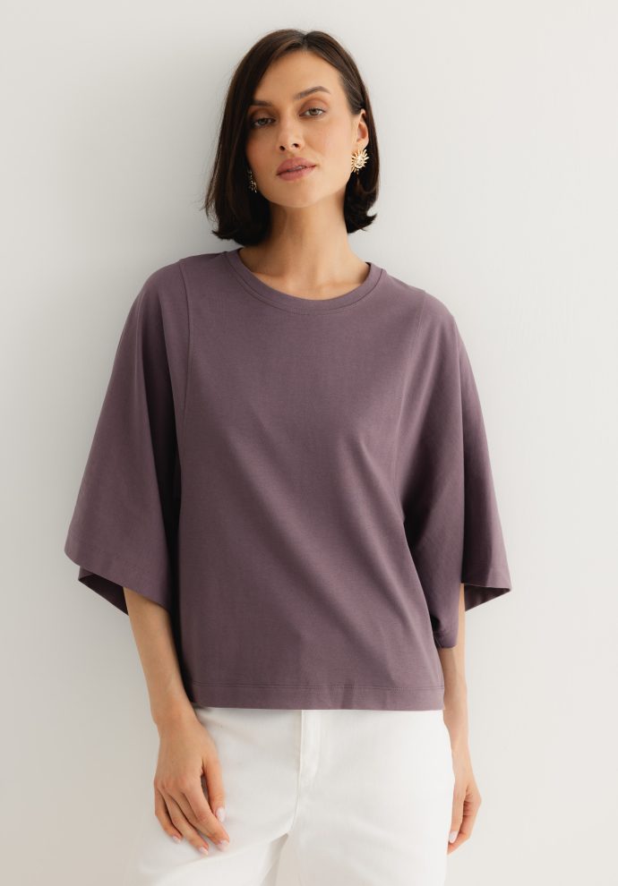 t-shirt luna lawendowy