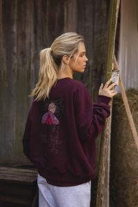BLUZA BIG SISTER “NOCNY MOTYL” WINO