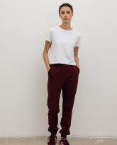 spodnie joggers wino