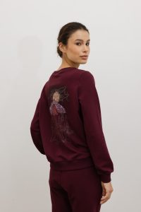 BLUZA LENA “NOCNY MOTYL” WINO