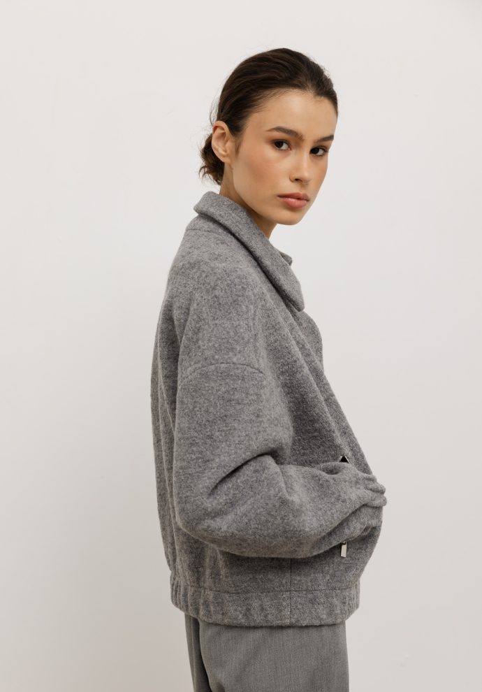 wełniana kurtka margo szara