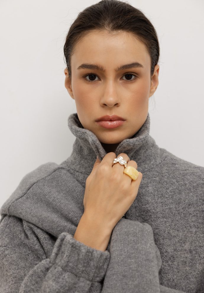wełniana kurtka margo szara