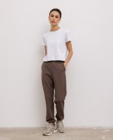 spodnie joggers kakao
