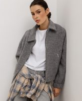 wełniana kurtka margo szara