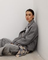 wełniana kurtka margo szara