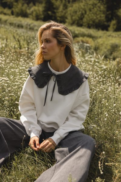 KOŁNIERZYK CORA SZARY DENIM