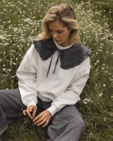 kołnierzyk cora szary denim