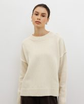 wełniany sweter demeter ecru