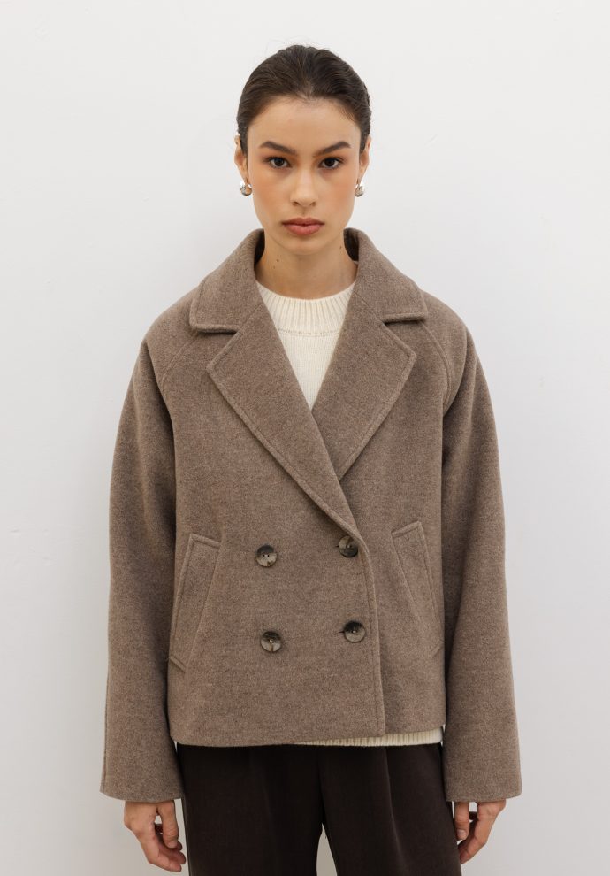 wełniana kurtka willow taupe