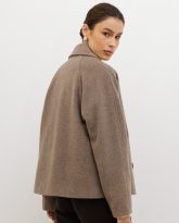 wełniana kurtka willow taupe