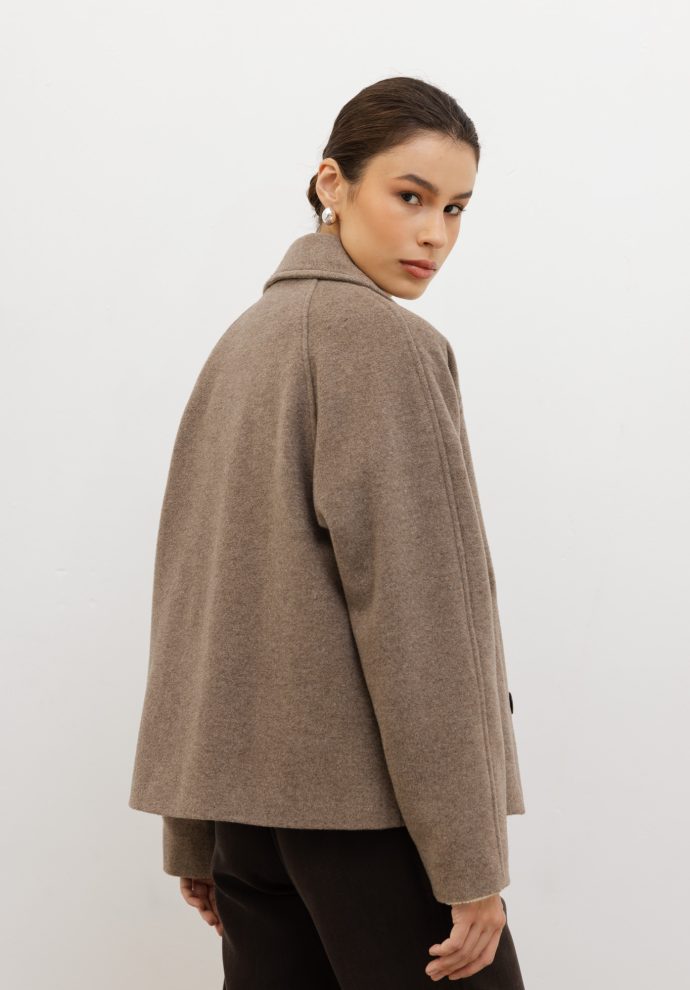 wełniana kurtka willow taupe