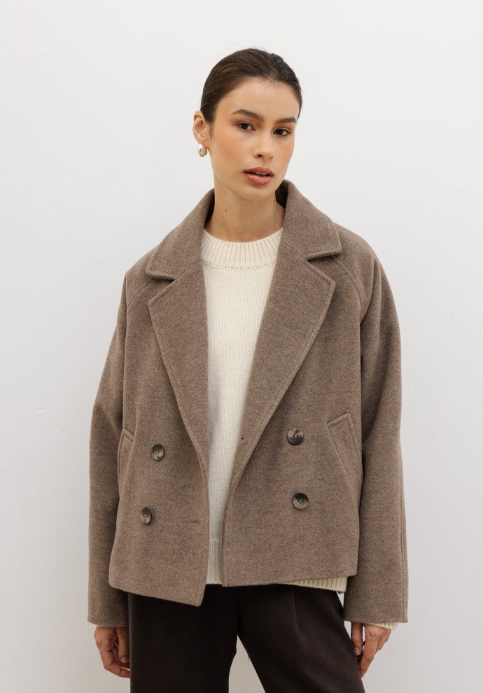 wełniana kurtka willow taupe