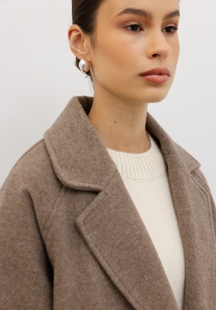 wełniana kurtka willow taupe
