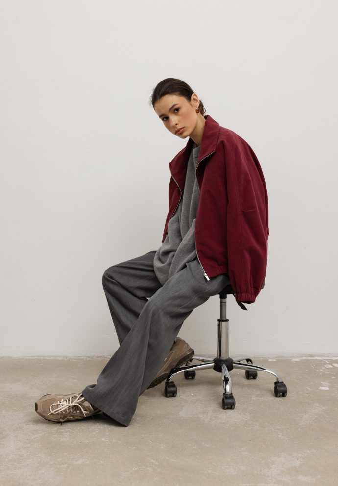 spodnie cora szary denim