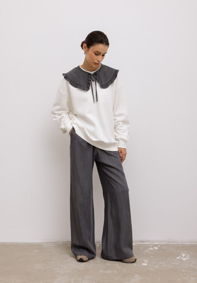 kołnierzyk cora szary denim