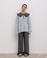 kołnierzyk cora szary denim