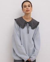 kołnierzyk cora szary denim