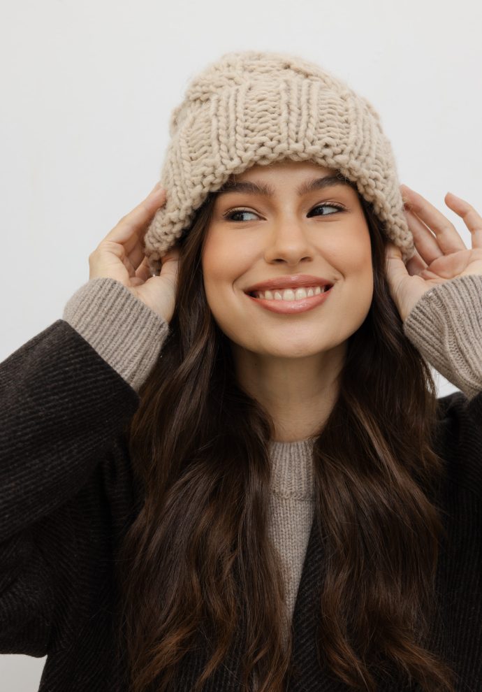 czapka prince beżowa