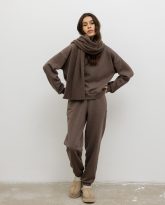 wełniany szalik ines brązowy