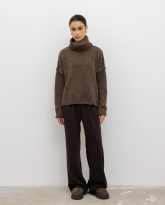 wełniany golf adele brązowy