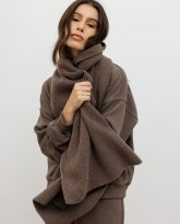 wełniany szalik ines brązowy