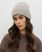 wełniana czapka ines beżowa
