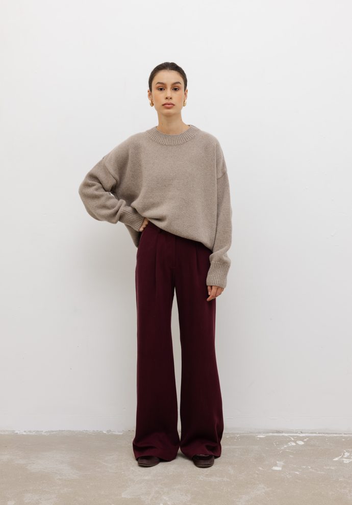 wełniany sweter ines taupe